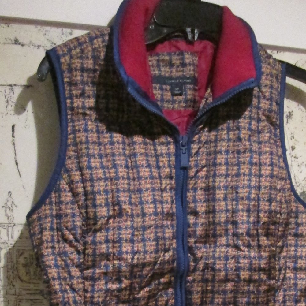 Tommy Hilfiger navy print down puffer vest - Picture 4 of 4